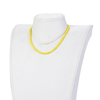 Glass Seed Beaded Necklaces NJEW-JN02691-01-1