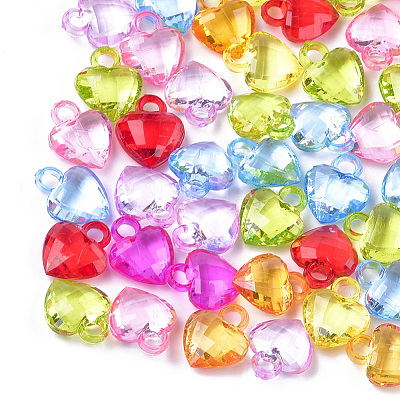 Transparent Acrylic Pendants X-TACR-T005-06-1