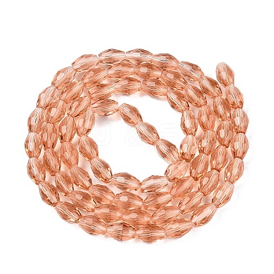 Transparent Glass Beads Strands EGLA-A037-T6x8mm-D06-1