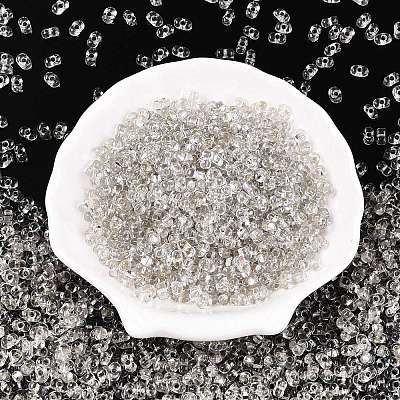 Baking Paint Transparent Glass Seed Beads SEED-N006-05A-1