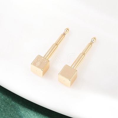 Brass Stud Earrings for Women EJEW-G441-05B-G-1