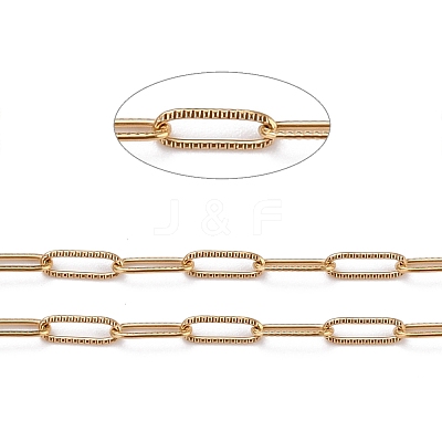 304 Stainless Steel Paperclip Chains CHS-D033-06G-02-1