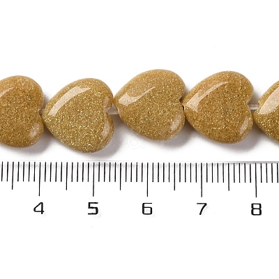 Synthetic Yellow Goldstone Beads Strands G-I372-A11-02-1