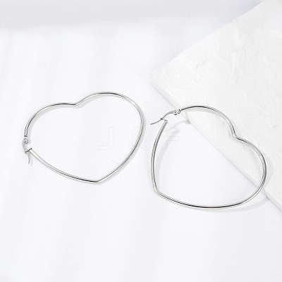 Tarnish Resistant 201 Stainless Steel Hoop Earrings EJEW-A052-09C-1