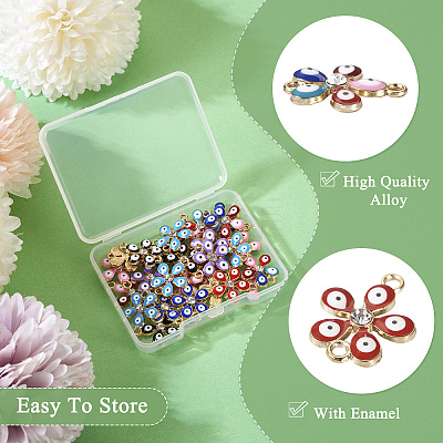 28Pcs 7 Colors Alloy Enamel Connector Charms ENAM-TA0001-87-1
