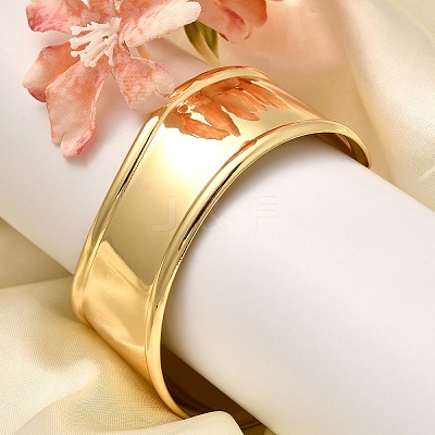 Rack Plating Brass Cuff Bangles BJEW-A137-02G-1
