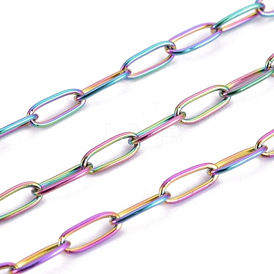 Ion Plating(IP) 304 Stainless Steel Paperclip Chains CHS-F010-01B-MC-01-1