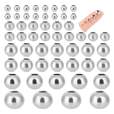 5 Style 304 Stainless Steel Beads STAS-UN0054-68-1
