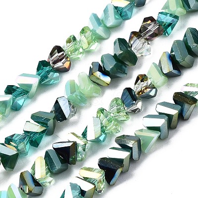 Electroplate Glass Beads Strands EGLA-N002-06G-1
