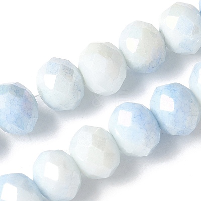 Electroplate Glass Beads Strands LAMP-S068-11I-1