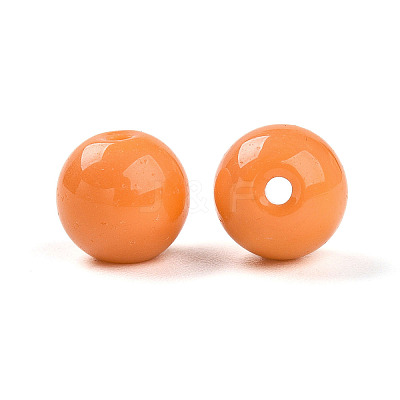 Opaque Solid Color Glass Beads GLAA-N007-8mm-A02-1