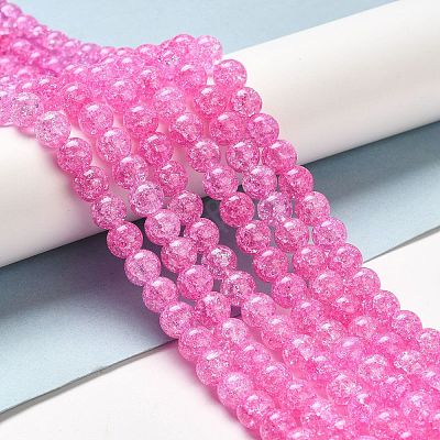 Synthetic Crackle Quartz Beads Strands GLAA-S134-8mm-03-1