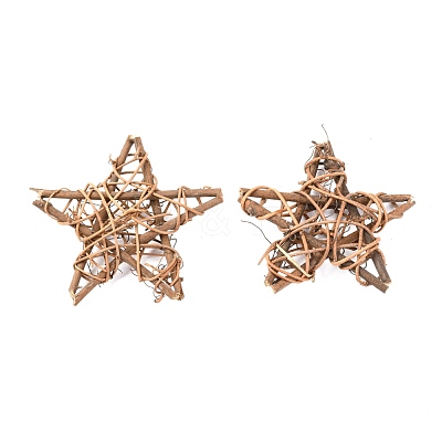 Star Shape Rattan Vine Wreath Garland Decoration DIY-B022-03A-1