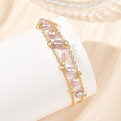 Brass Cable Chains Bracelets BJEW-JB14220-01-1