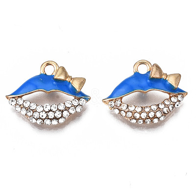 Rack Plating Alloy Enamel Pendants ENAM-T011-121A-1