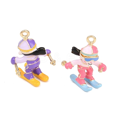 Alloy Enamel Pendants ENAM-L057-02G-1