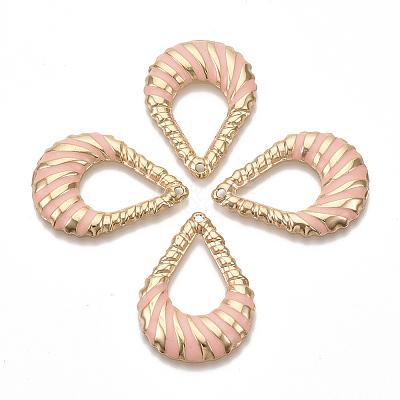 Eco-Friendly Iron Enamel Pendants IFIN-S705-002G-1