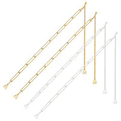 2 Pairs 2 Colors Zinc Alloy & Rhinestone Chain Shoulder Chains AJEW-FG0004-28-1