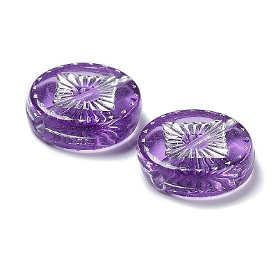Plating Transparent Acrylic Beads OACR-G016-07K-1