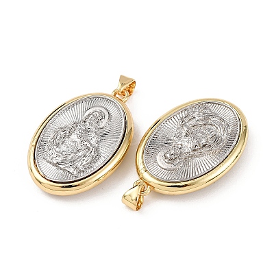 Brass Religion Pendants KK-K408-04G-03-1