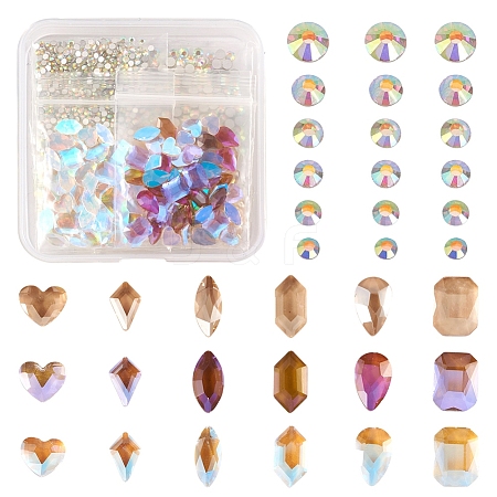  24 Style Transparent K9 Glass Cabochons GLAA-TA0001-24-1