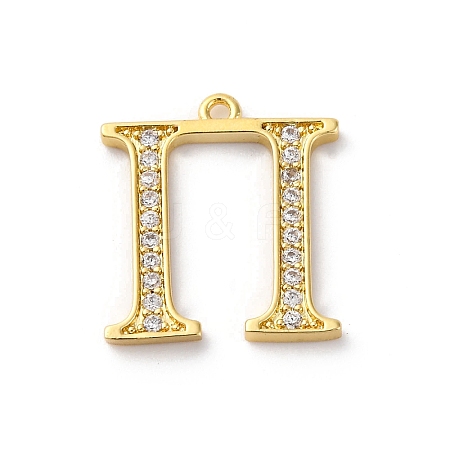 Rack Plating Brass Micro Pave Cubic Zirconia Pendant KK-H449-76G-23-1