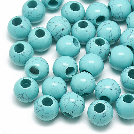 Dyed Synthetic Turquoise Beads X-G-T092-12mm-15-1