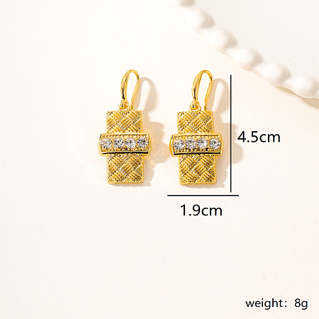 Luxury Vintage Exaggerated Metal Leaf Earrings for Party Gift Banquet Wear JZ7614-1-1