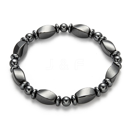 Non-Magnetic Synthetic Hematite Bracelets X-BJEW-E003-8-1
