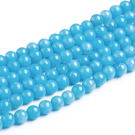 Natural Mashan Jade Round Beads Strands G-D263-4mm-XS20-1
