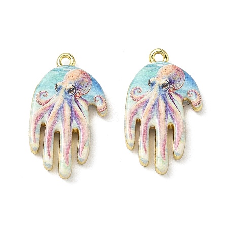 Printed Brass Pendants KK-CBA84C5-13G-03-1
