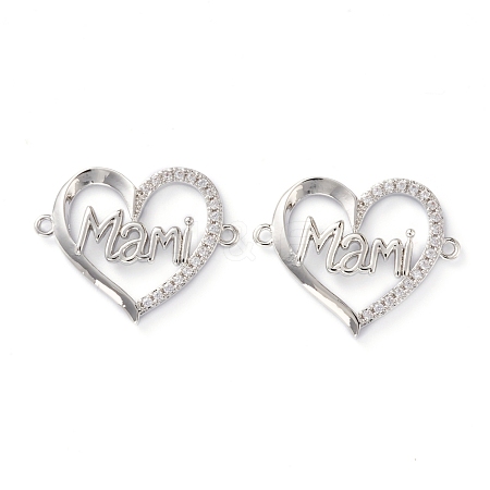 Brass Micro Pave Clear Cubic Zirconia Links ZIRC-Z007-19P-1