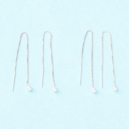 925 Sterling Silver Ear Thread STER-P047-09S-1