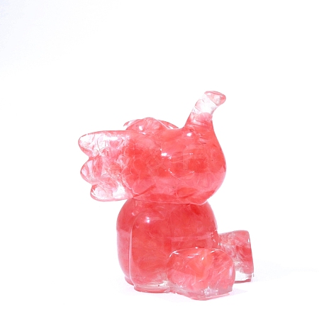 Synthetic Cherry Quartz Glass Display Decoraiton PW-WGFB198-02-1