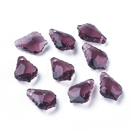 Faceted Glass Pendants GLAA-F068-C33-01-1