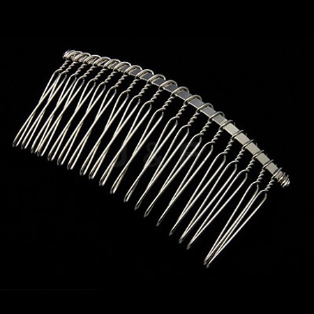 Platinum Iron Hair Comb Findings Decorative Hair Combs Jewelry Making X-PHAR-Q003-1-1