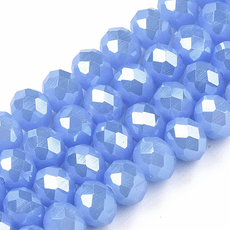 Electroplate Glass Beads Strands EGLA-A034-J4mm-A02-1
