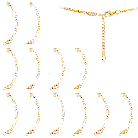 SUPERFINDINGS 14Pcs Brass Chain Extender KK-FH0004-87-1