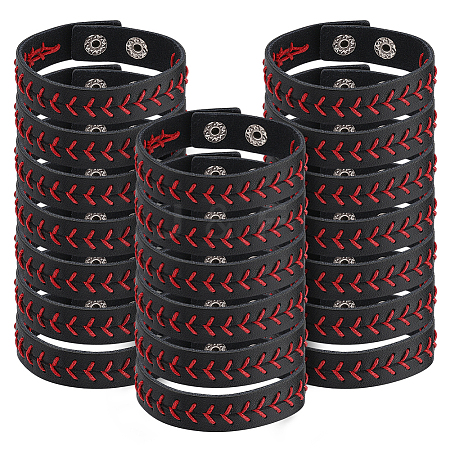 Cowhide Cord Bracelets BJEW-WH0014-099C-1