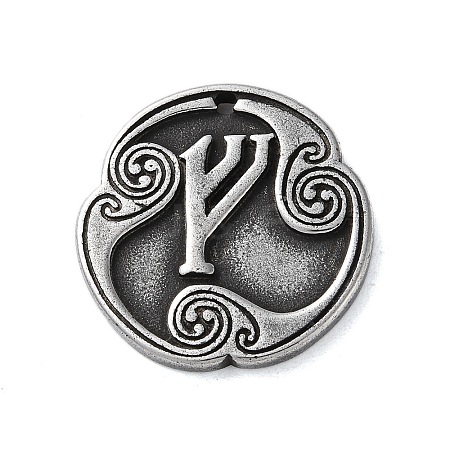 Rune Letters Alloy Pendants PALLOY-S193-01AS-01-1