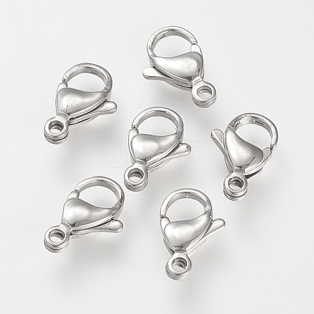 Tarnish Resistant 304 Stainless Steel Lobster Claw Clasps LS-X-STAS-S066-15mm-15-1
