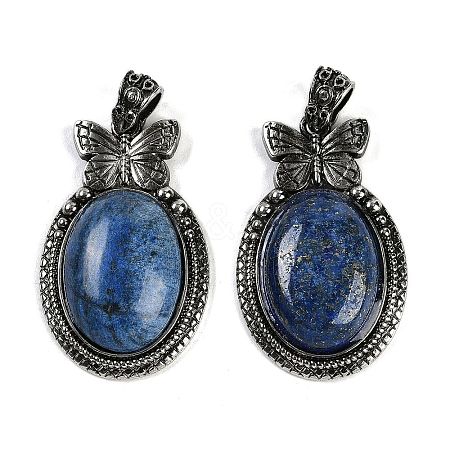 Dyed Natural Lapis Lazuli Pendants G-I370-09AS-03-1