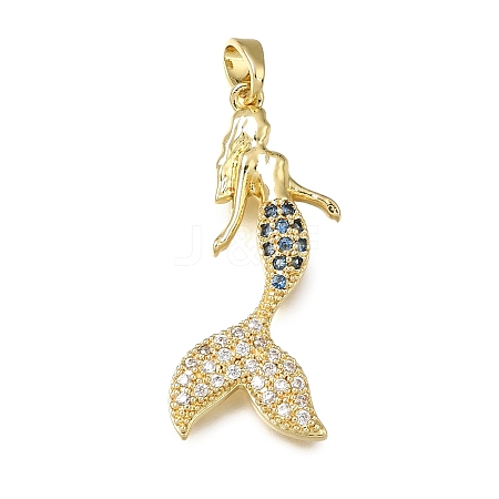 Brass Micro Pave Cubic Zirconia Pendants CU-CBA3569-02G-A-1