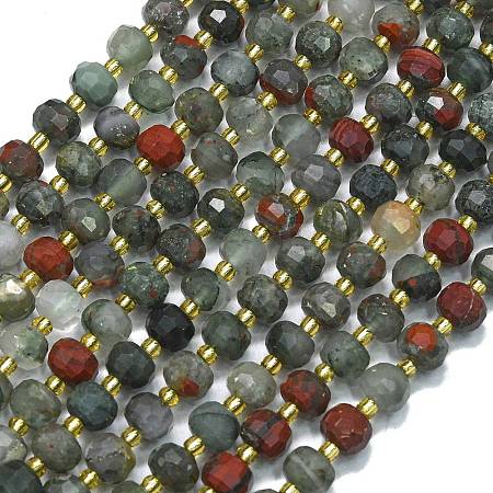 Natural African Bloodstone Beads Strands G-K389-E80-01-1
