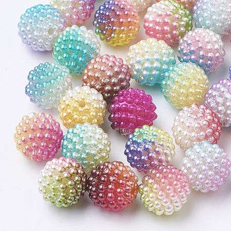 Imitation Pearl Acrylic Beads OACR-T004-15mm-M-1