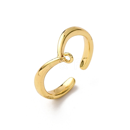 Brass Cuff Ring Components KK-NH0007-12G-1