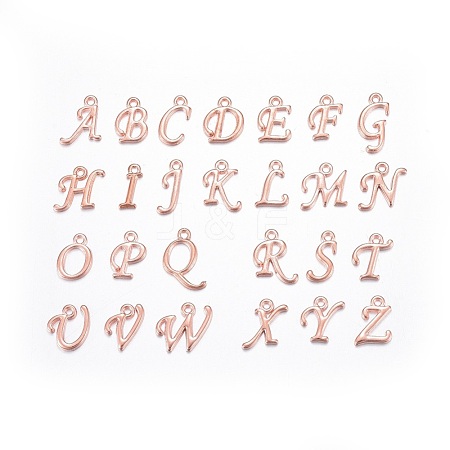 Alloy Letter Pendants PALLOY-X0037-68RG-1