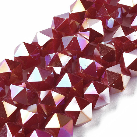 Electroplate Glass Beads Strands EGLA-S194-14A-A05-1