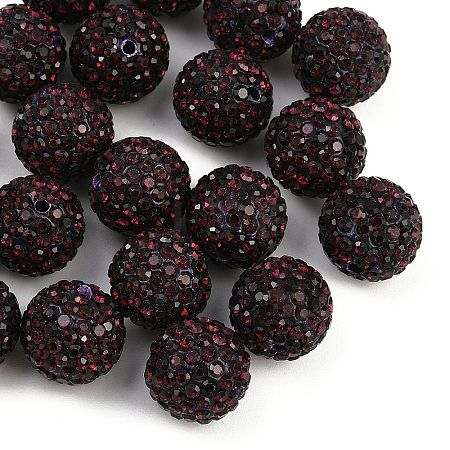 Grade A Rhinestone Pave Disco Ball Beads RB-Q104-1-1