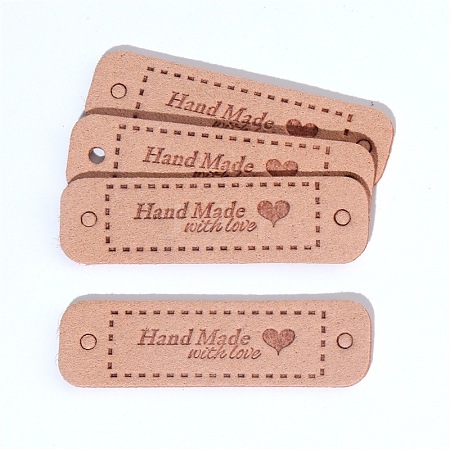 Microfiber Leather Labels DIY-TAC0005-56I-1